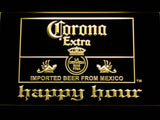 Corona Extra Happy Hour LED Neon Sign Electrical - Yellow - TheLedHeroes