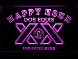 Dos Equis Happy Hour LED Neon Sign Electrical - Purple - TheLedHeroes