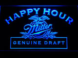 Miller Geniune Draft Happy Hour LED Neon Sign Electrical - Blue - TheLedHeroes