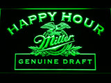 FREE Miller Geniune Draft Happy Hour LED Sign - Green - TheLedHeroes