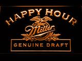 FREE Miller Geniune Draft Happy Hour LED Sign - Orange - TheLedHeroes