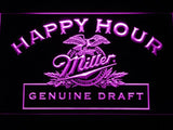 Miller Geniune Draft Happy Hour LED Neon Sign Electrical - Purple - TheLedHeroes