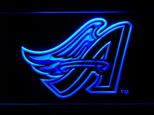 Los Angeles Angels (4) LED Neon Sign USB - Blue - TheLedHeroes