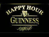 Guinness Happy Hour LED Neon Sign Electrical - Yellow - TheLedHeroes