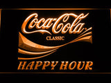 Coca Cola Happy Hour LED Neon Sign USB - Orange - TheLedHeroes