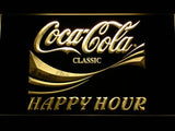 Coca Cola Happy Hour LED Neon Sign USB - Yellow - TheLedHeroes