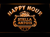 Stella Artois Happy Hour LED Neon Sign USB - Orange - TheLedHeroes