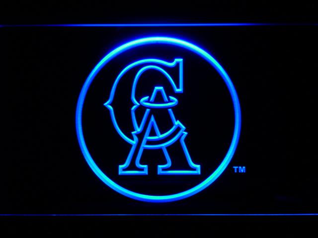 Los Angeles Angels (7) LED Neon Sign Electrical - Blue - TheLedHeroes