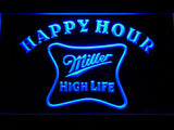 Miller High Life Happy Hour LED Neon Sign USB - Blue - TheLedHeroes