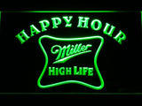 Miller High Life Happy Hour LED Neon Sign Electrical - Green - TheLedHeroes
