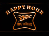 Miller High Life Happy Hour LED Neon Sign Electrical - Orange - TheLedHeroes