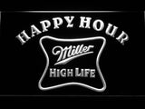 Miller High Life Happy Hour LED Neon Sign USB - White - TheLedHeroes