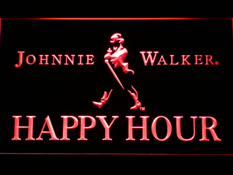 FREE Johnnie Walker Happy Hour LED Sign - Red - TheLedHeroes