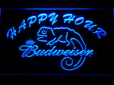 Budweiser Chameleon Happy Hour LED Neon Sign Electrical - Blue - TheLedHeroes