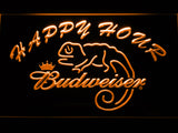 FREE Budweiser Chameleon Happy Hour LED Sign - Orange - TheLedHeroes