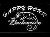 Budweiser Chameleon Happy Hour LED Neon Sign USB - White - TheLedHeroes