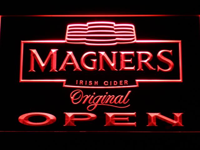 Magners Open LED Neon Sign Electrical - Red - TheLedHeroes