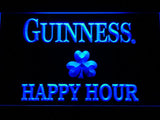 Guinness Shamrock Happy Hour LED Neon Sign USB - Blue - TheLedHeroes