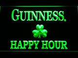 Guinness Shamrock Happy Hour LED Neon Sign USB - Green - TheLedHeroes
