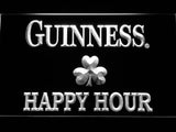 Guinness Shamrock Happy Hour LED Neon Sign USB - White - TheLedHeroes
