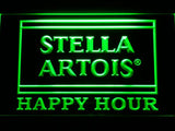 Stella Artois Happy Hour (2) LED Neon Sign Electrical - Green - TheLedHeroes