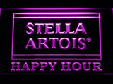 Stella Artois Happy Hour (2) LED Neon Sign Electrical - Purple - TheLedHeroes