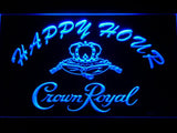 Crown Royal Happy Hour LED Neon Sign Electrical - Blue - TheLedHeroes