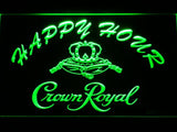 Crown Royal Happy Hour LED Neon Sign USB - Green - TheLedHeroes