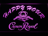 Crown Royal Happy Hour LED Neon Sign Electrical - Purple - TheLedHeroes