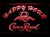 Crown Royal Happy Hour LED Neon Sign Electrical - Red - TheLedHeroes