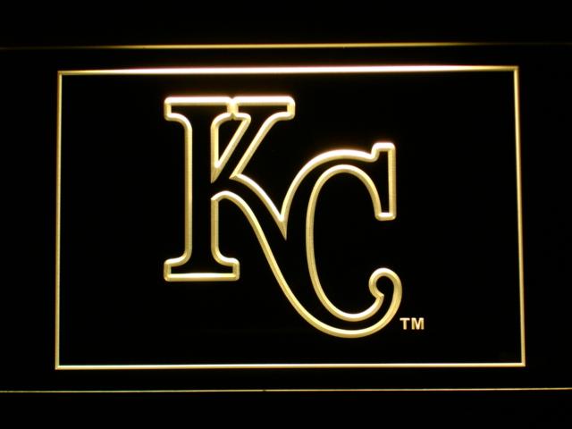 Kansas City Royals (4) LED Neon Sign USB - Yellow - TheLedHeroes