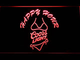 Coors Light Bikini Happy Hour LED Neon Sign USB - Red - TheLedHeroes
