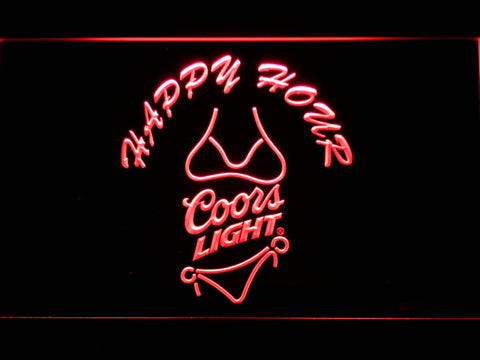 FREE Coors Light Bikini Happy Hour LED Sign - Red - TheLedHeroes