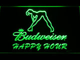 Budweiser Girl Happy Hour LED Neon Sign Electrical -  - TheLedHeroes