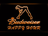 Budweiser Girl Happy Hour LED Neon Sign USB -  - TheLedHeroes