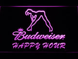 Budweiser Girl Happy Hour LED Neon Sign Electrical -  - TheLedHeroes