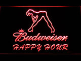 Budweiser Girl Happy Hour LED Neon Sign Electrical -  - TheLedHeroes