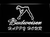 Budweiser Girl Happy Hour LED Neon Sign Electrical -  - TheLedHeroes