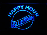 Blue Moon Happy Hour LED Neon Sign USB - Blue - TheLedHeroes