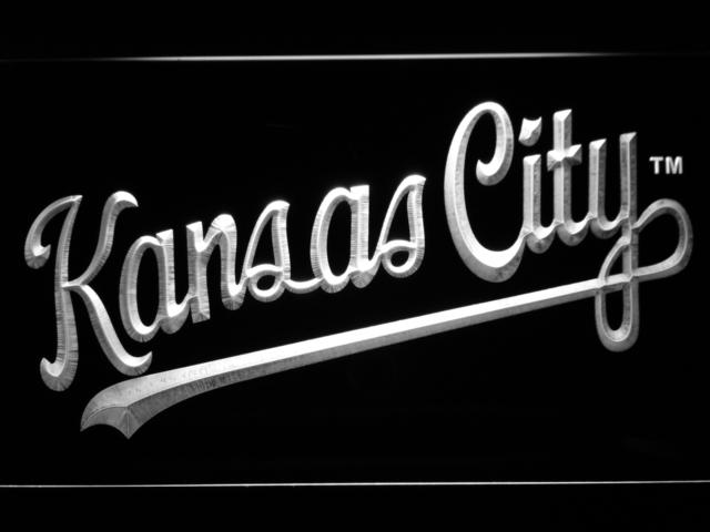 Kansas City Royals (7) LED Neon Sign USB - White - TheLedHeroes