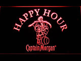 Captain Morgan Happy Hour LED Neon Sign Electrical - Red - TheLedHeroes