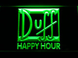 Duff Happy Hour LED Neon Sign USB - Green - TheLedHeroes