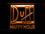Duff Happy Hour LED Neon Sign USB - Orange - TheLedHeroes