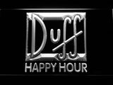 Duff Happy Hour LED Neon Sign USB - White - TheLedHeroes