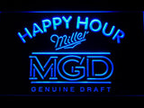 Miller MGD Happy Hour LED Neon Sign USB - Blue - TheLedHeroes