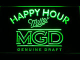 Miller MGD Happy Hour LED Neon Sign USB - Green - TheLedHeroes
