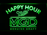 FREE Miller MGD Happy Hour LED Sign - Green - TheLedHeroes