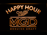 FREE Miller MGD Happy Hour LED Sign - Orange - TheLedHeroes