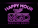 FREE Miller MGD Happy Hour LED Sign - Purple - TheLedHeroes