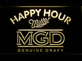 Miller MGD Happy Hour LED Neon Sign Electrical - Yellow - TheLedHeroes